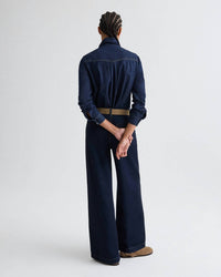 TWP Connor Shirt in indigo resin - women's blouse - view 5