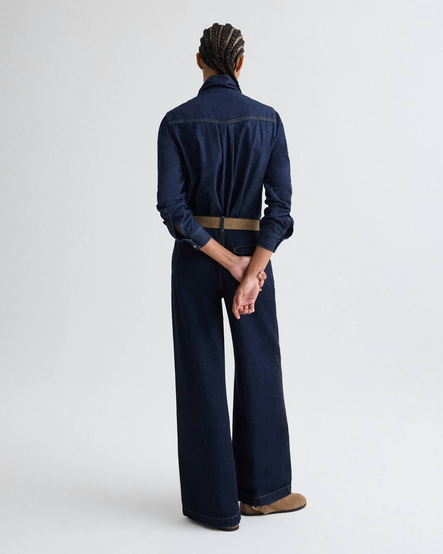 TWP Connor Shirt in indigo resin - women's blouse - view 5