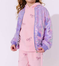 Lola + The Boys - Stars Sequin Bomber Jacket