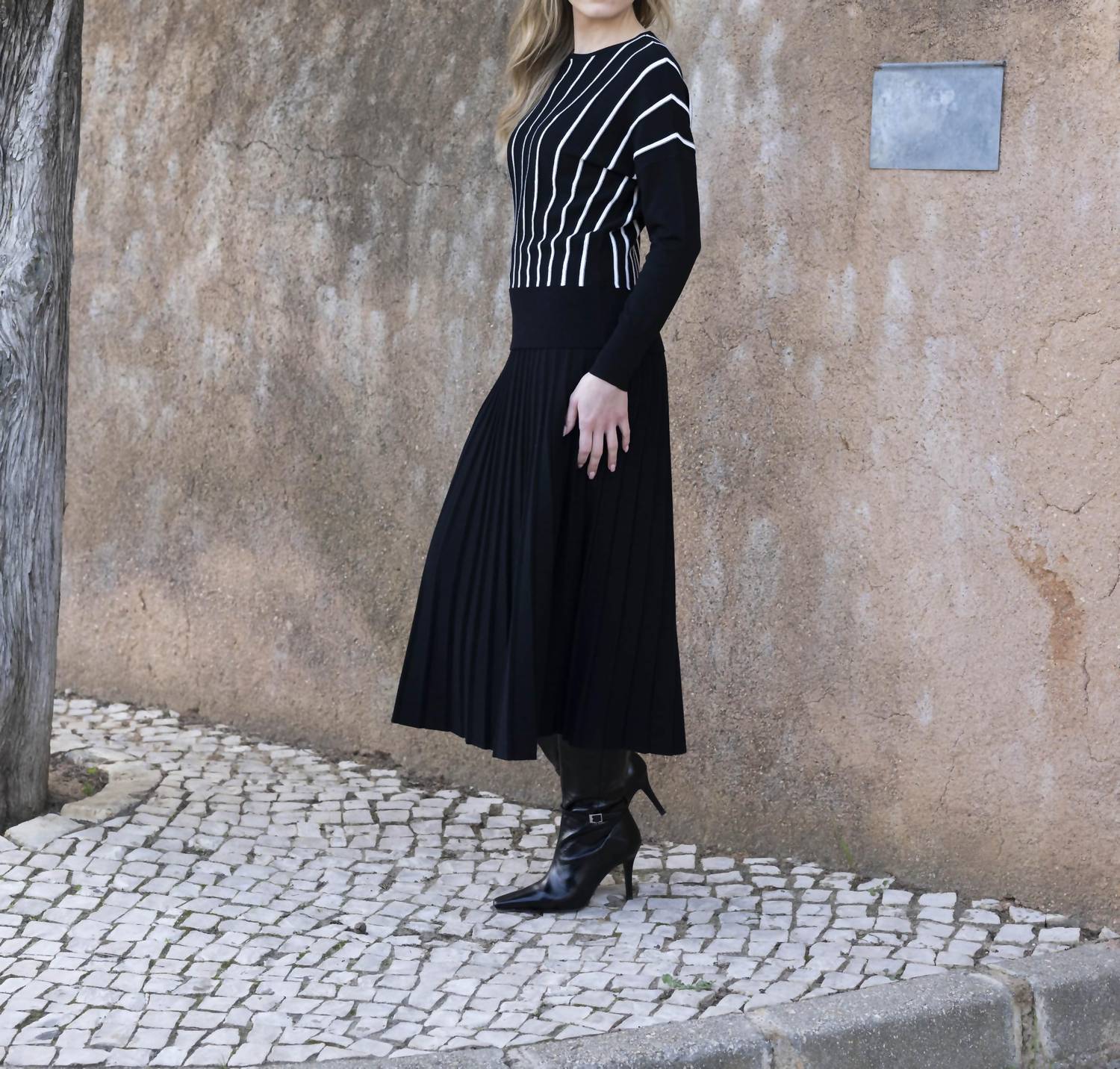 Marble - Ladies Vertical Striped Sweater