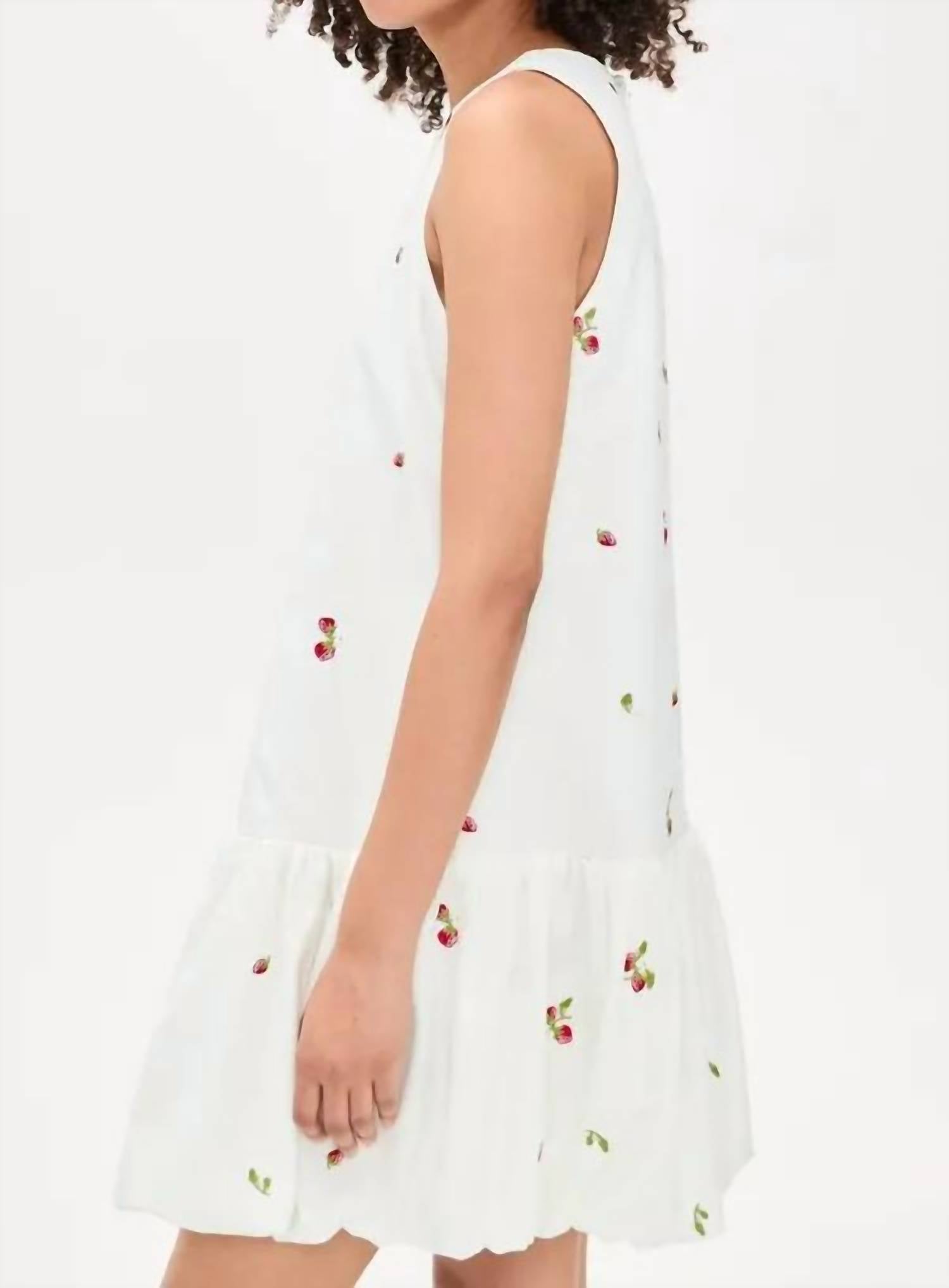 En Saison - Strawberry Kiss Bubble Hem Mini Dress