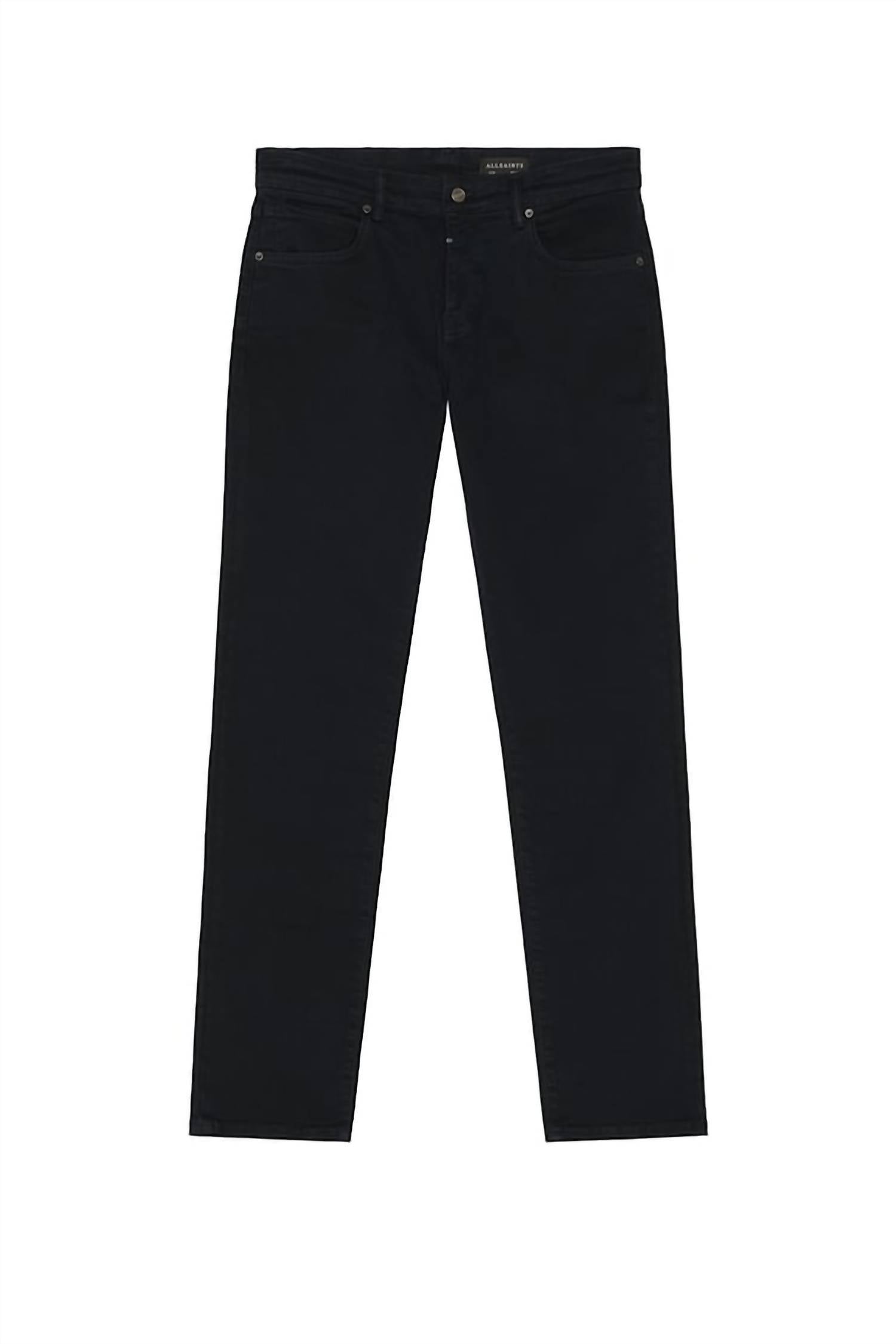 AllSaints Sid Slim Straight Jeans in blue black - men's jeans - view 5