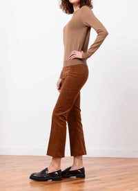 Avenue Montaigne Leo Corduroy Pants in cognac - women's pants - alternate view