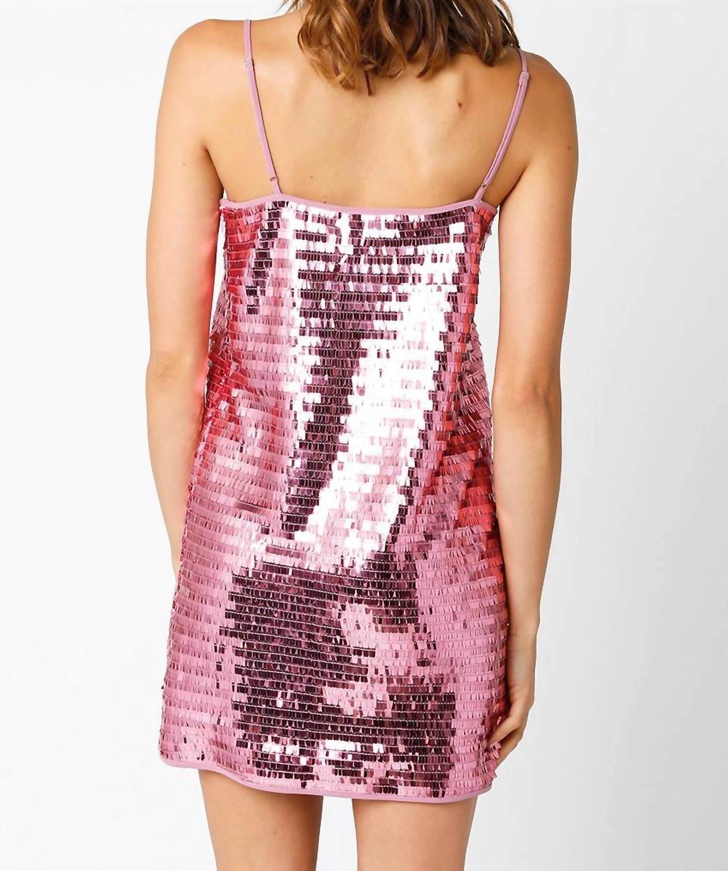 OLIVACEOUS Rylee mini dress in pink - women's dress - alternate view