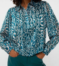 Esqualo - Crystal Glow Puffed Blouse