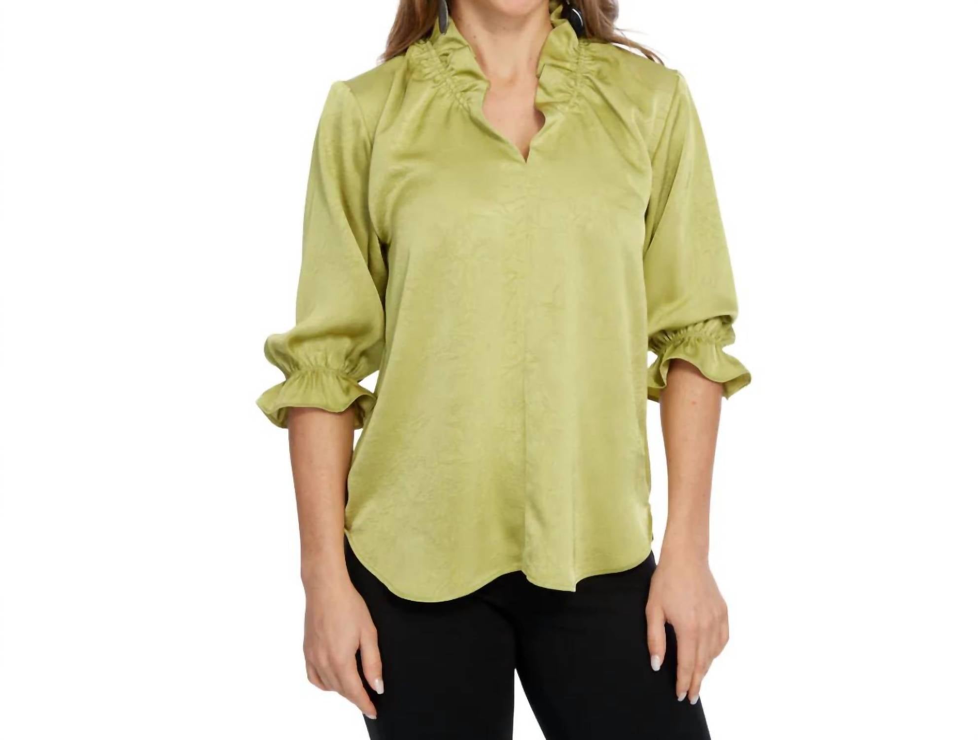 Lior - Hailey Ruffle V-neck Top