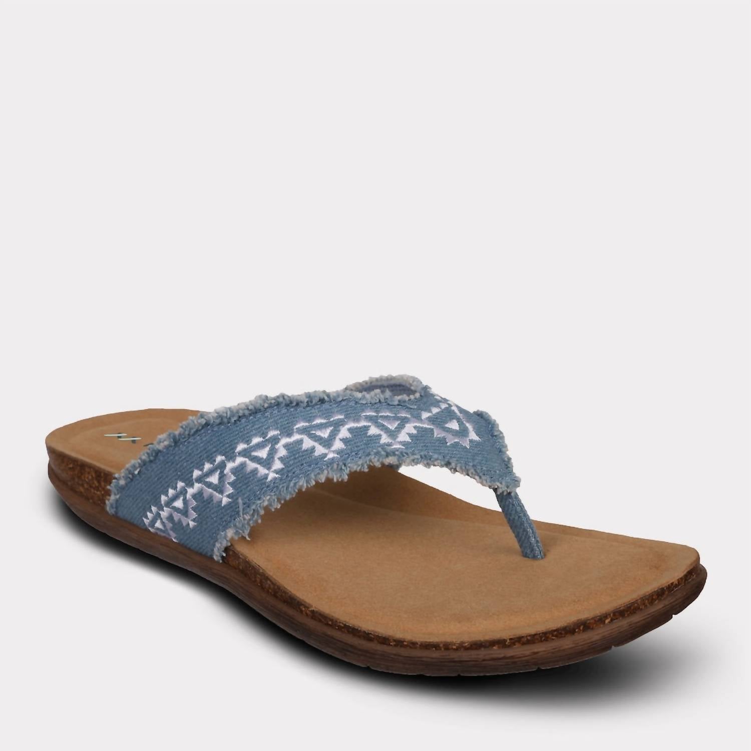 Mykos Women's Jovie Thong Sandal in denim blue - women's sandal - alternate view
