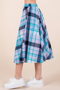 Emerald Collection - Plaid Midi Skirt