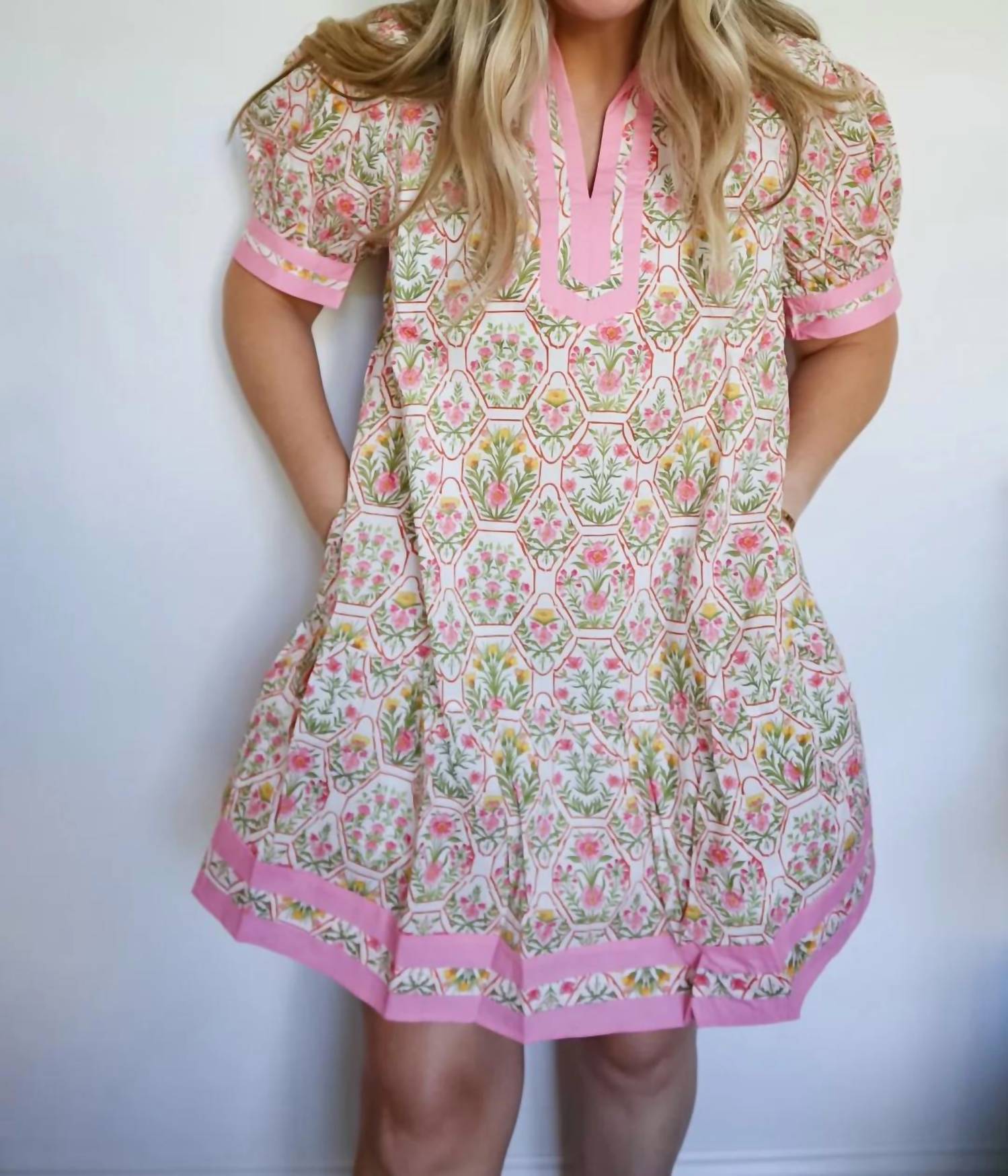 &Merci - Rebecca Floral Drop Waist Mini Dress