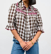 Ivy Jane - Smocked Checked Blouse