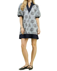 Umgee - Embroidered V-neck Mini Dress