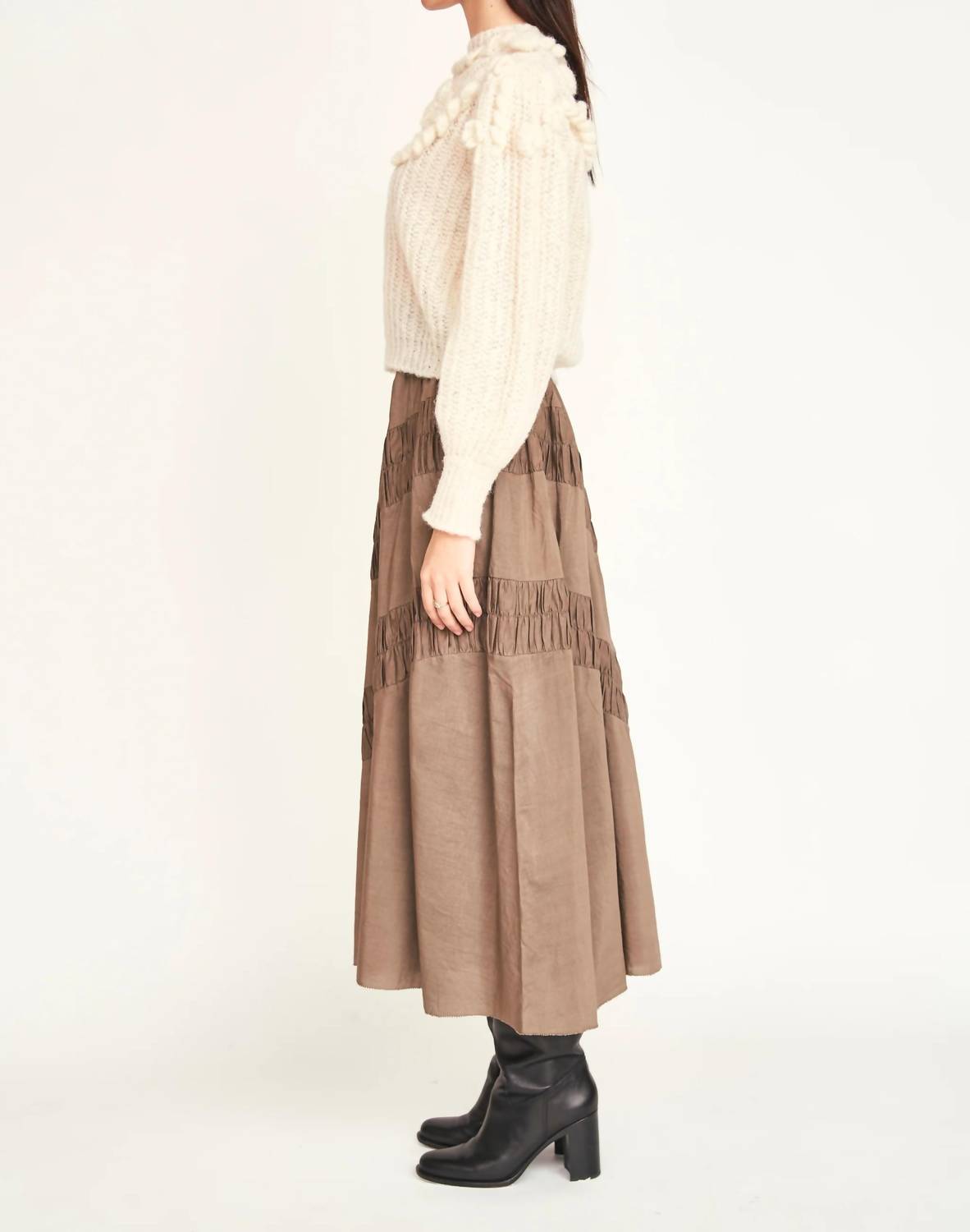 Mirth Moritz Embroidered Pullover Sweater in alabaster 1 - women's sweater - alternate view