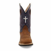 TWISTED X Women's Western Work Boot in brown navy - women's shoe - view 5