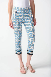 Joseph Ribkoff - Geometric Print Crop Pants