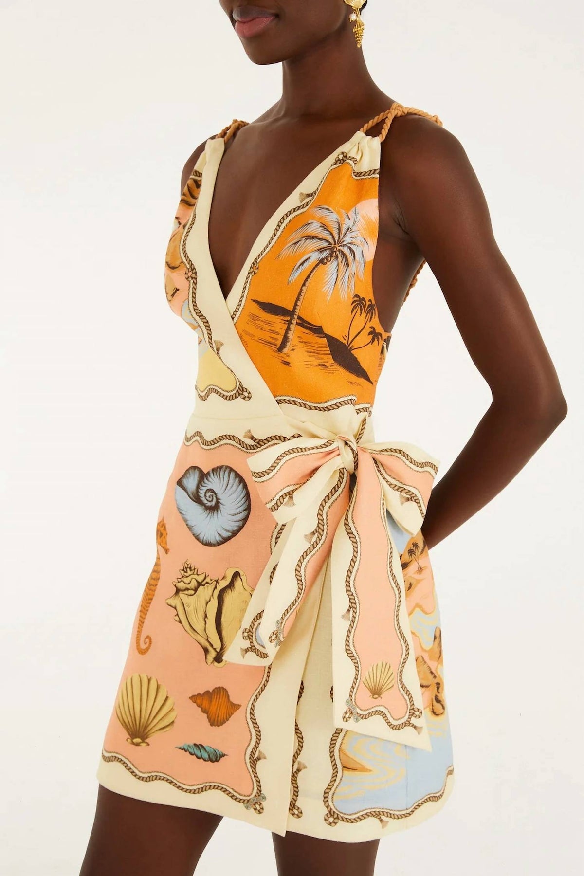 Farm Rio - Mixed Scarf Sleeveless Mini Dress