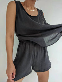 Na Nin - Women's Marni Waffled Cotton Tank Top