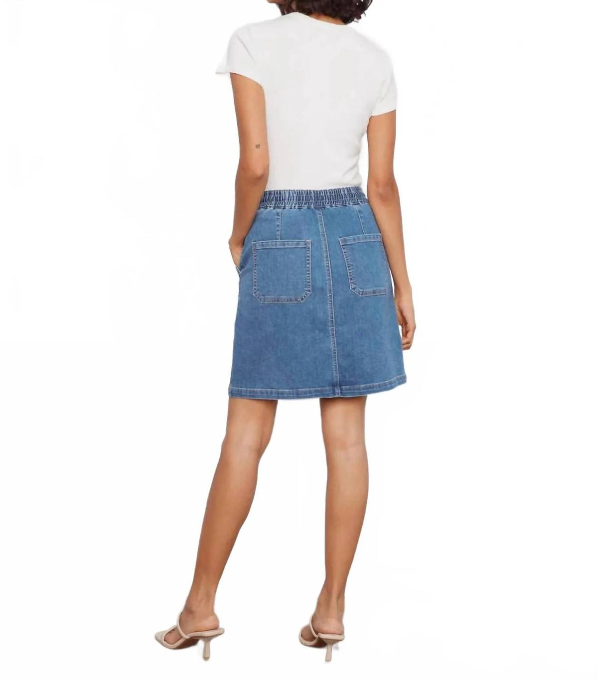 Charlie B - Drawstring Skort With Patch Pocket
