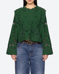 SEA Ceci Top in green - women's blouse