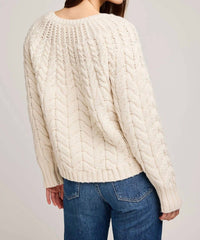 Gentle Fawn Lorenzo Pullover Sweater in cream - women's sweater - detail view