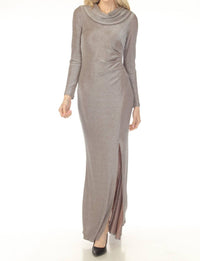Joseph Ribkoff - Shimmery Cowl Neck Maxi Evening Dress