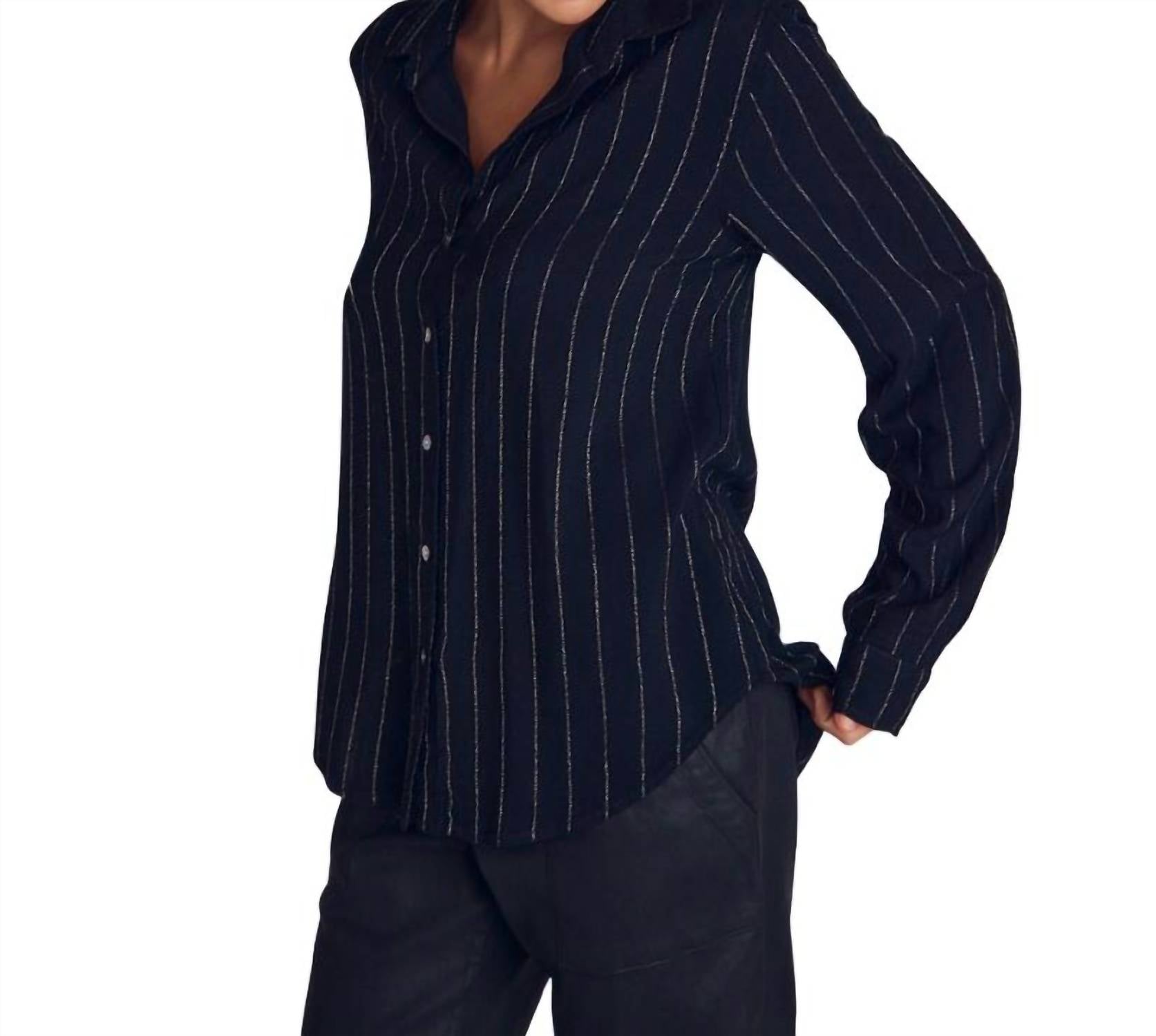 Bella Dahl - Lurex Stripe Clean Shirt