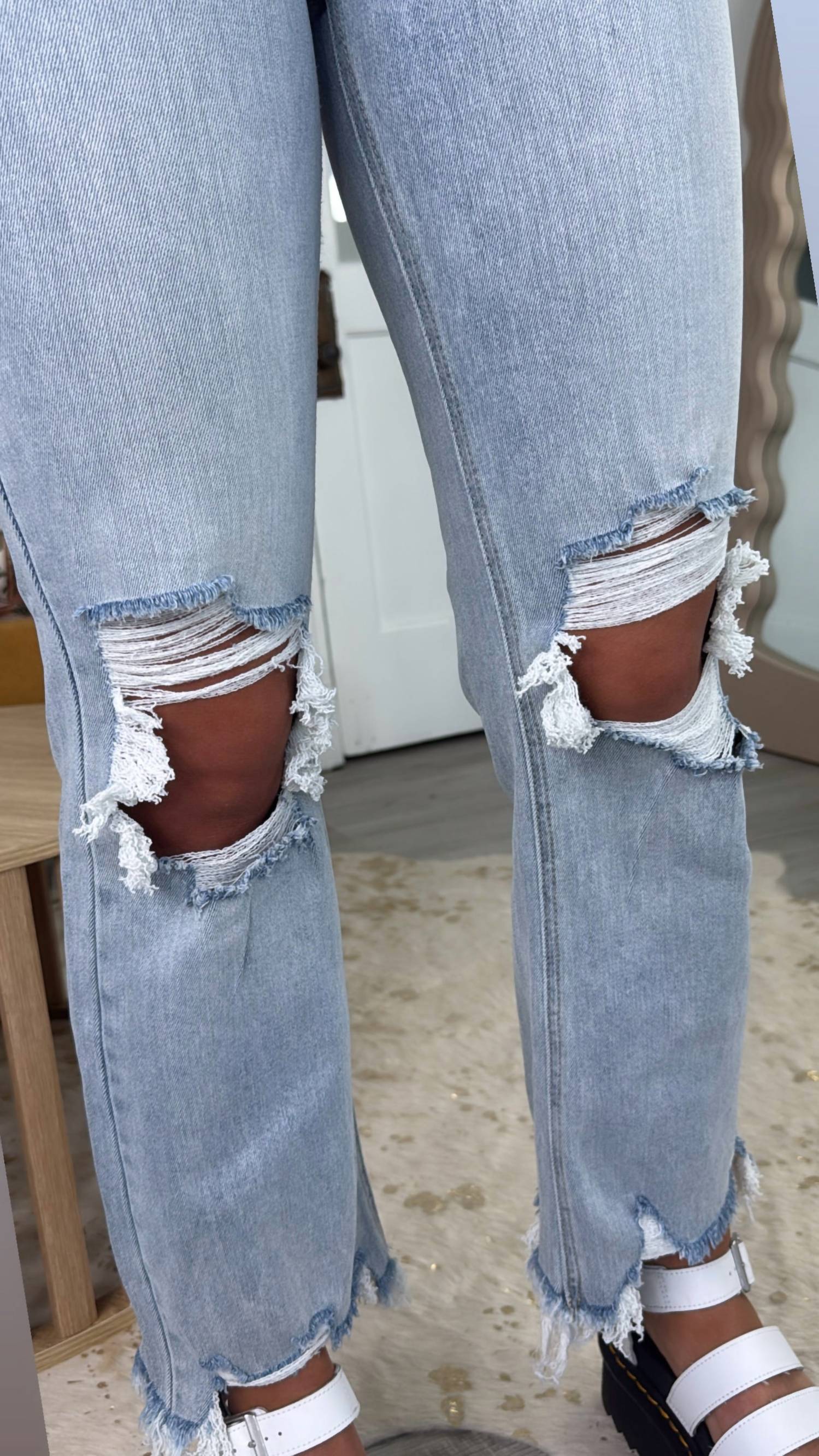 RISEN Stevie Straight Leg Jean in light wash - women's jeans - view 9