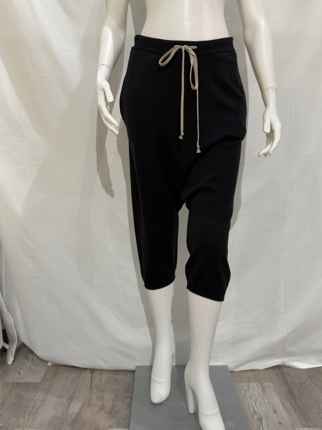 Rick Owens Women's Cropped Drawstring Pants in black - women's pants