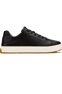 OluKai Men's Lae‘ahi Lī ‘ili Leather Sneaker in black black - men's sneaker