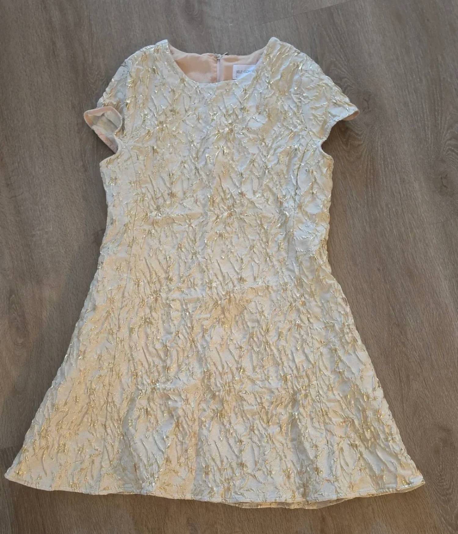 Self Contrast - Women's Embellished Short Sleeve Dress