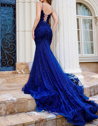 Portia&Scarlett - Fitted Long Beaded Formal Prom Dress