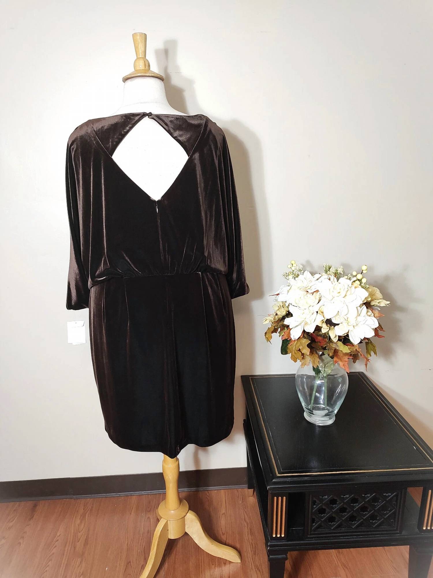 Jessica Simpson - Cut Out Sleeves Faux Suede Dress