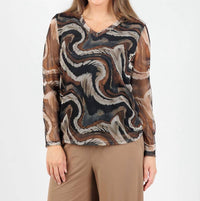 Made In Italy - Women's Bella Sheer Sleeve Top