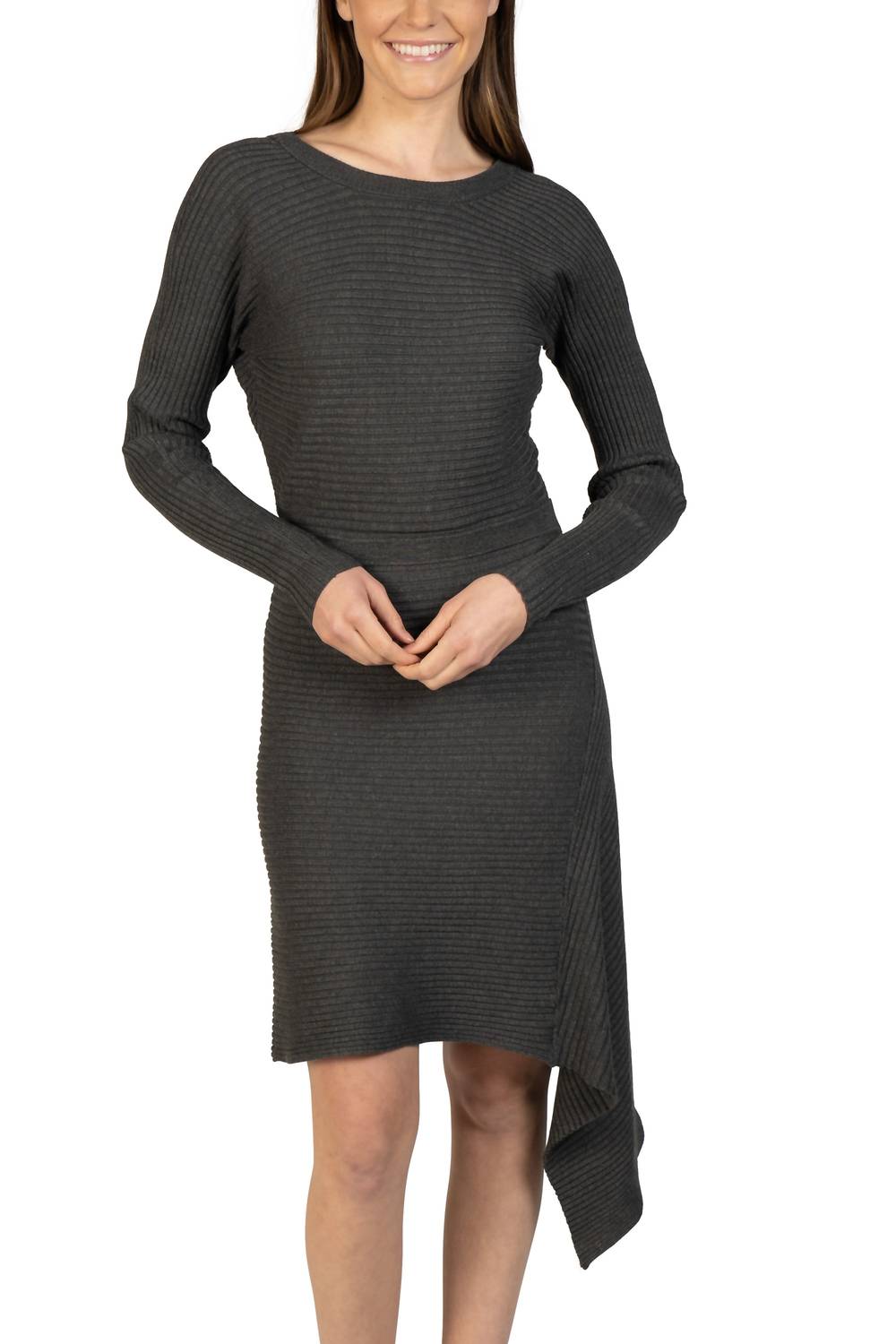 Love Token - Asymmetrical Knit Sweater Dress
