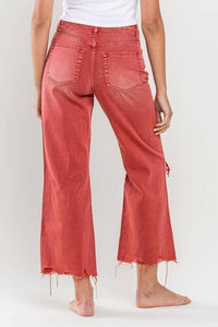 Vervet By Flying Monkey - Apple Cider 90's Vintage Crop Flare Jean