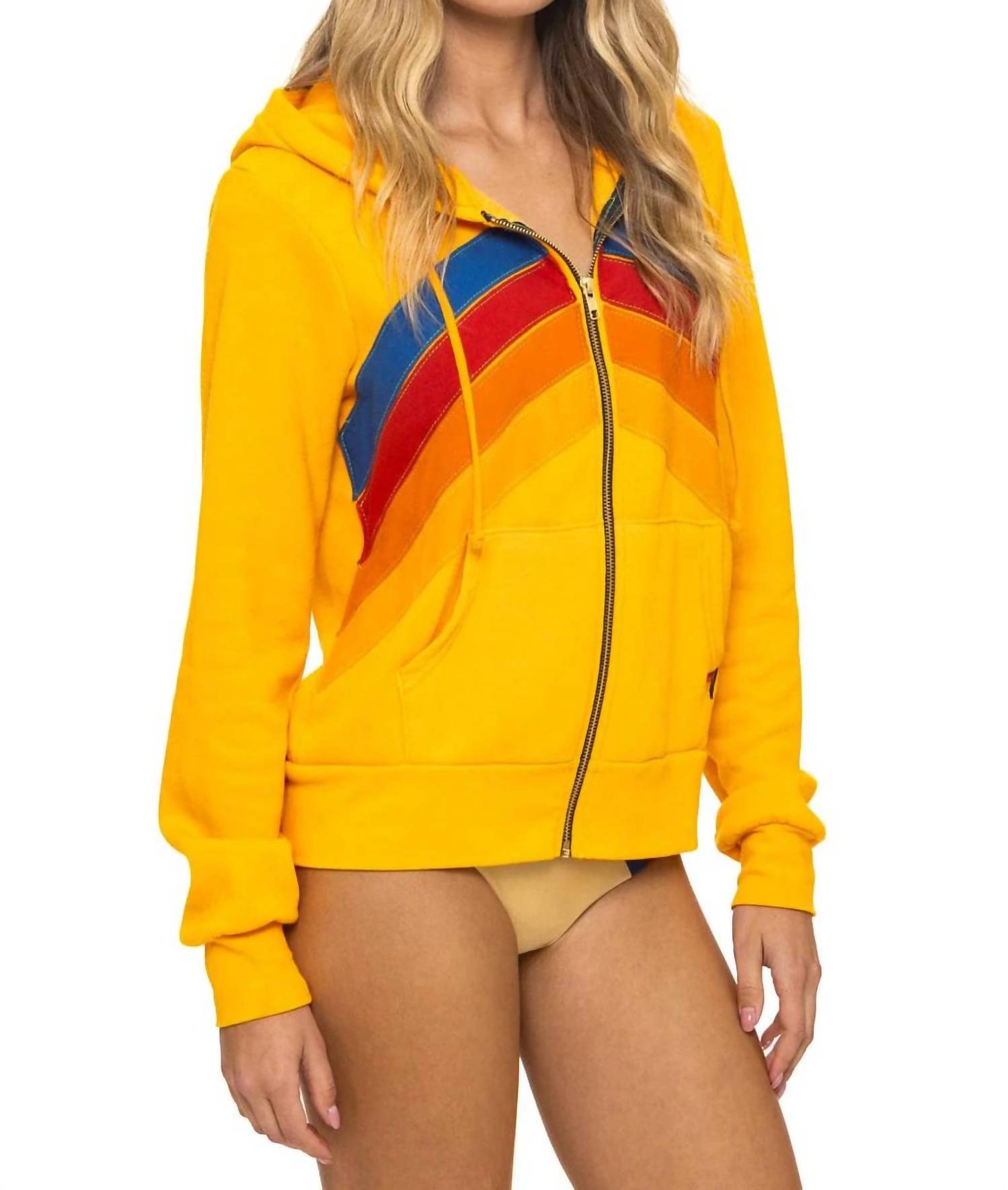 Aviator Nation - Mountain Stitch Chevron Zip Hoodie