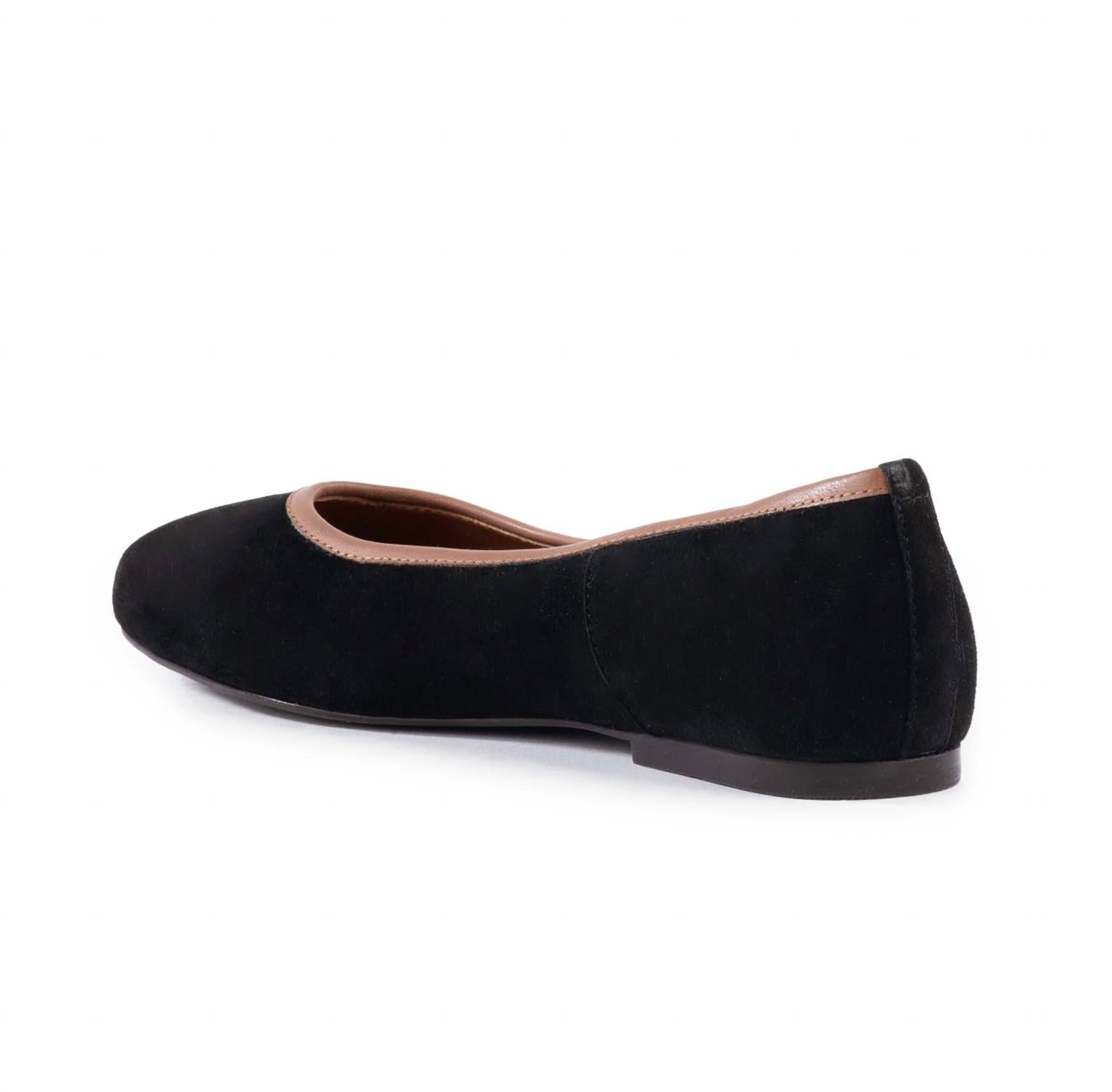 Seychelles Women's City Streets Suede Flats in black suede - women's flats - detail view