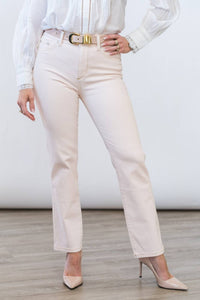 DL1961 - Women's Mara Straight Mid Rise Ankle Jean in ballet - women's jeans - detail view