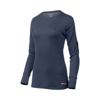 MIZUNO Women's Breath Thermo Long Sleeve Top in indigo black - women's long sleeve top