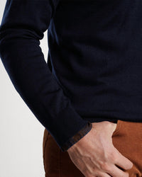 Peter Millar - Autumn Crest Suede Trim 1/4 Zip Sweater