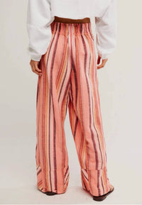 Free People - Days End Solar Stripe Linen Pant