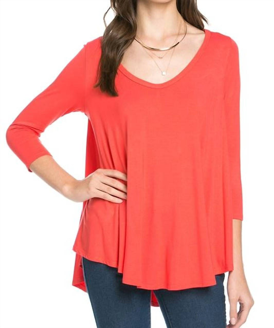 Mittoshop - 3/4 Sleeve Bamboo Swing Top