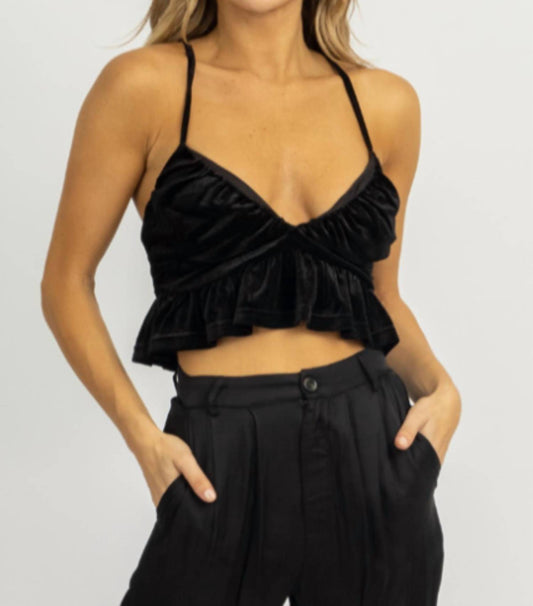 RUCHED CROPPED TOP