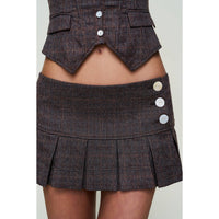 Guizio - Pleated Micro Mini Skirt