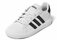 adidas Kid's Grand Court 2.0 Tennis Shoe in white black - kids' sneaker