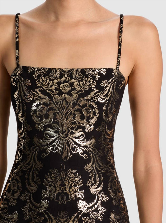 Alice + Olivia - Fifi Metallic Jacquard Mini Dress