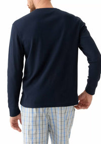 Nautica - Waffle Knit Pattern Lounging Shirt