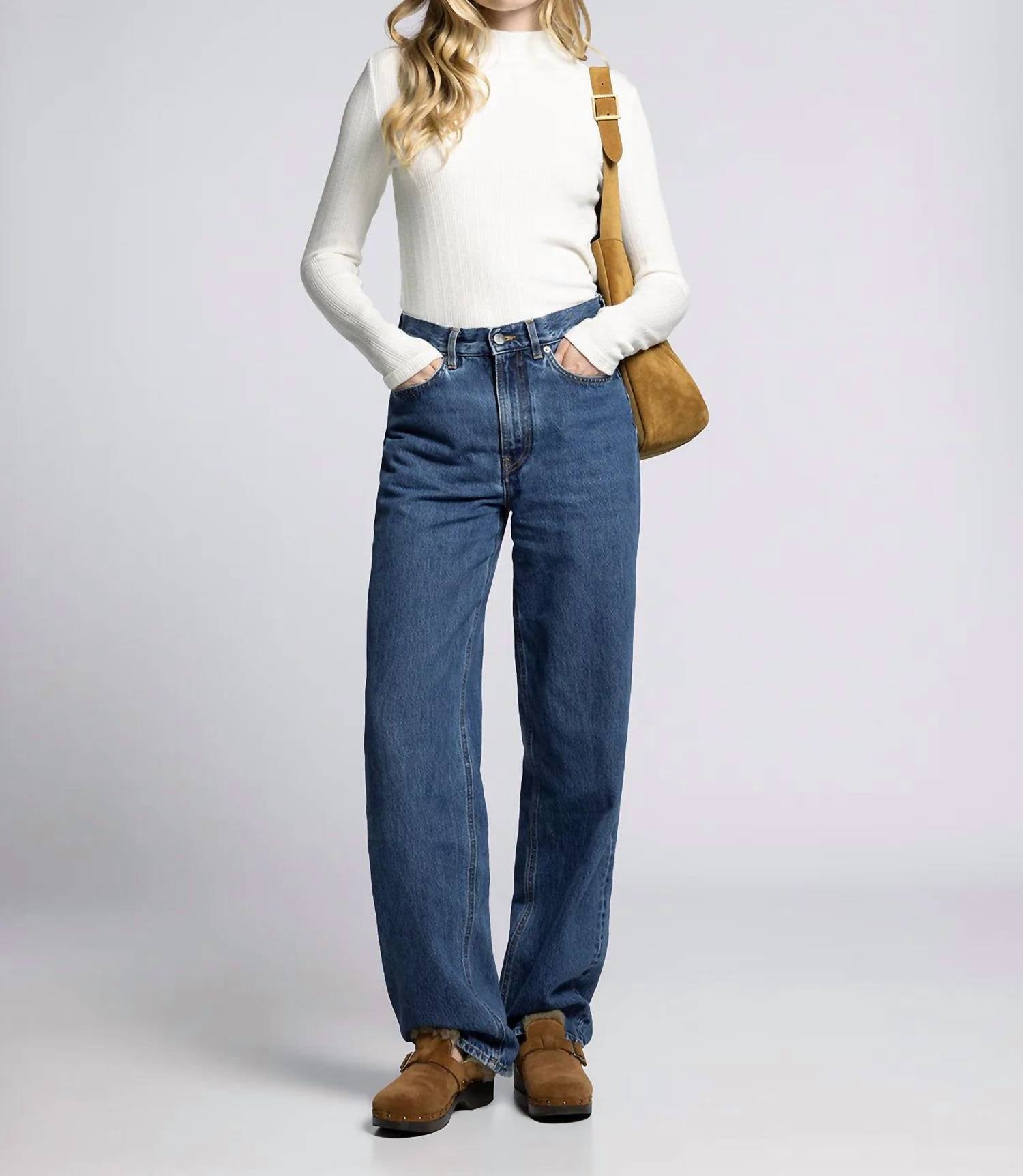 Weekend Los Angeles Eclipse Mock Neck Top in white - women's long sleeve top - view 4