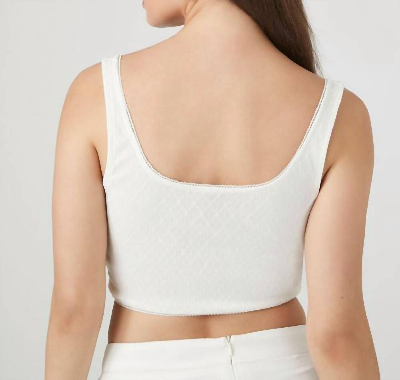 Fore Collection - Hook-and-eye Cropped Tank Top