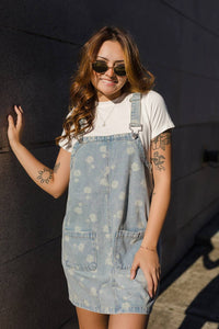Blu Pepper - Make A Wish Dandelion Overall Mini Dress
