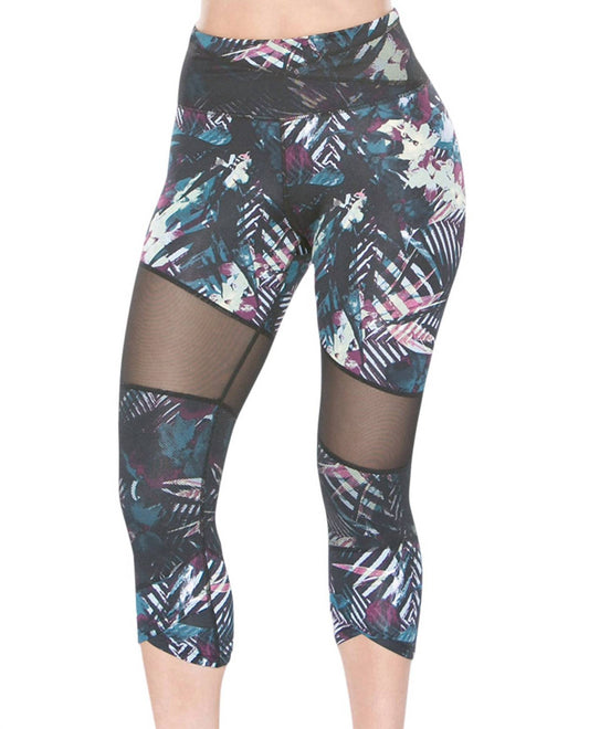 Tlf Apparel - Mesh Panel Brigitte Capri Leggings